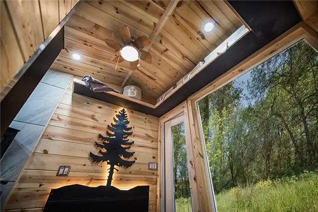 Настенный светильник Acorn 90-square-foot tiny home by Backcountry Tiny Homes
