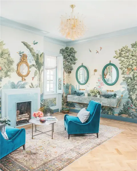 Фантастический декор ванной комнаты в Сан-Франциско от ANH Interiors - настенный декор
