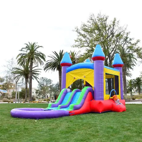 Jelly Bean Bounce House с водной горкой и нагнетателем воздуха