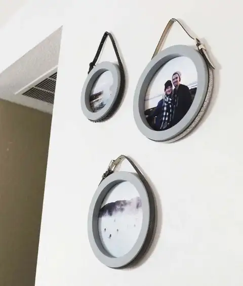 Круглые подвесные фоторамки
