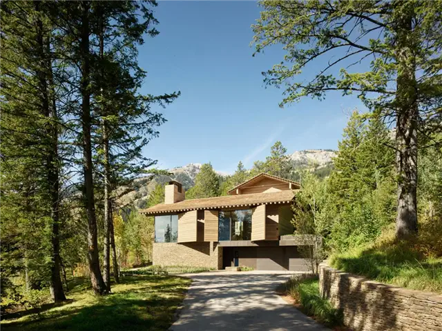 Американское архитектурное бюро Olson Kundig - шкивные оконные ставни - подъезд