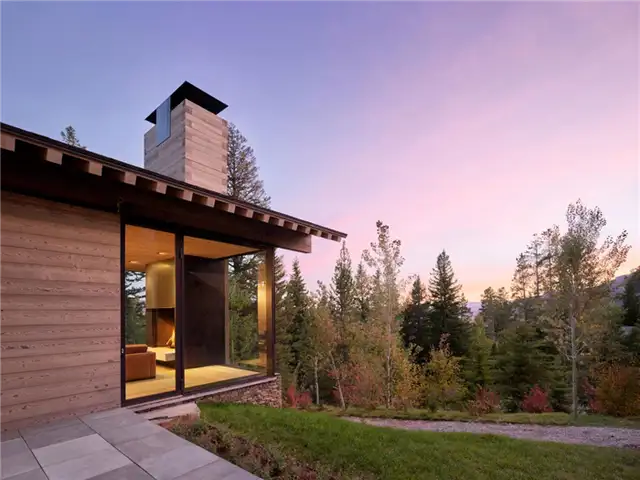 Американское архитектурное бюро Olson Kundig - шкивные оконные ставни - угловое окно