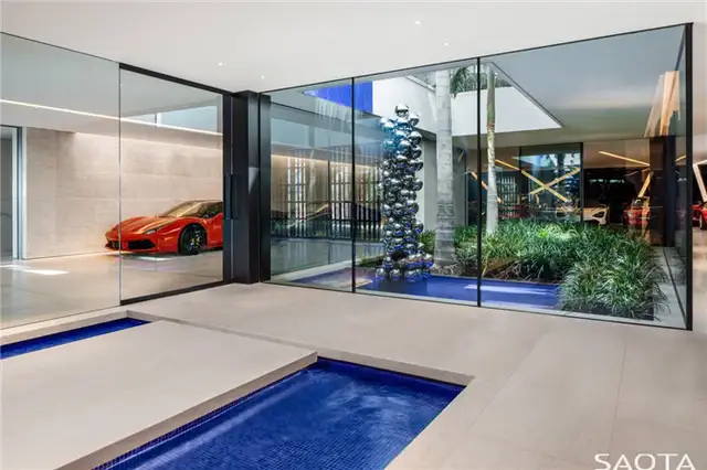Резиденция Hill Side Ave Saota Los Angeles Residence - гараж для автомобиля