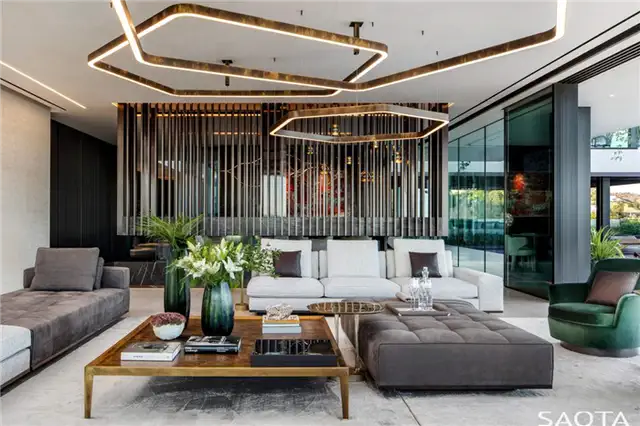 Hill Side Ave Saota Los Angeles Residence - обстановка гостиной
