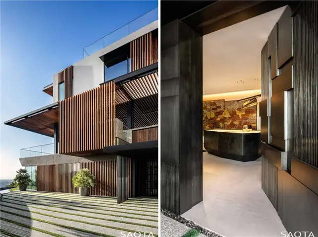 Резиденция Hill Side Ave Saota Los Angeles - входная группа