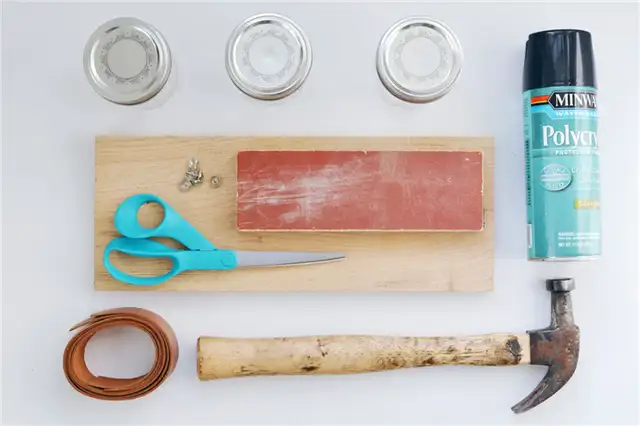 DIY (своими руками) Mason Jar Wall Organizer Supplies