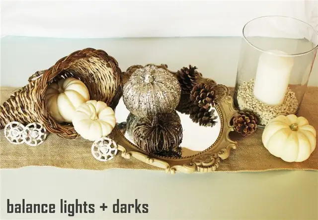 White Pumpkin Centerpieces-В попытке сбалансировать светлые и темные по всему