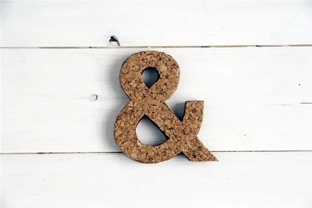 Ampersand Cork Coasters in one