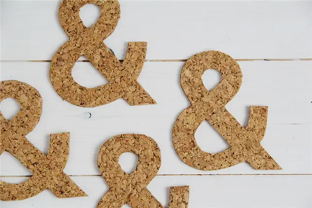 Ampersand Cork Coasters four
