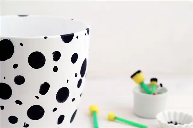 Dalmatian Spotted Planter штамп губкой