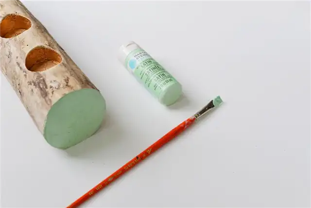 Подставка для свечи из ветки DIY (своими руками) - акцентный цвет