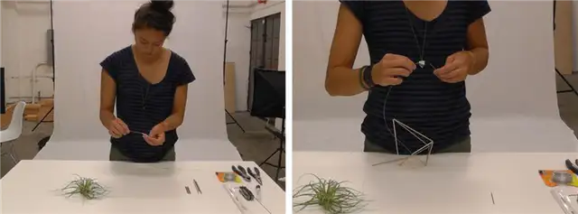 DIY (своими руками) Geometric Planters Стержни с проволокой