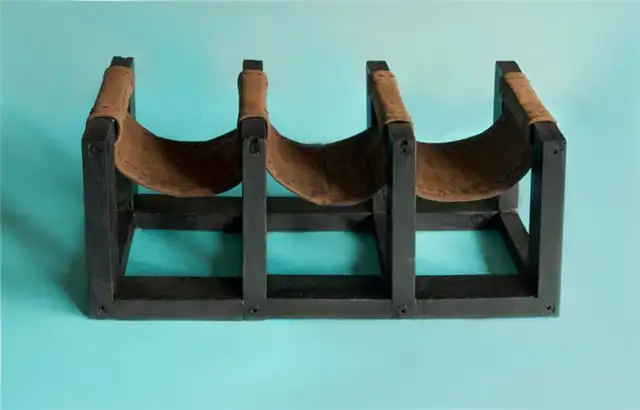 Проект DIY (своими руками) Leather Sling Wine Rack