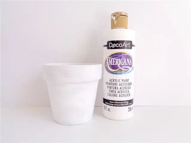 Терракота Washi Tape Pot Процесс покраски