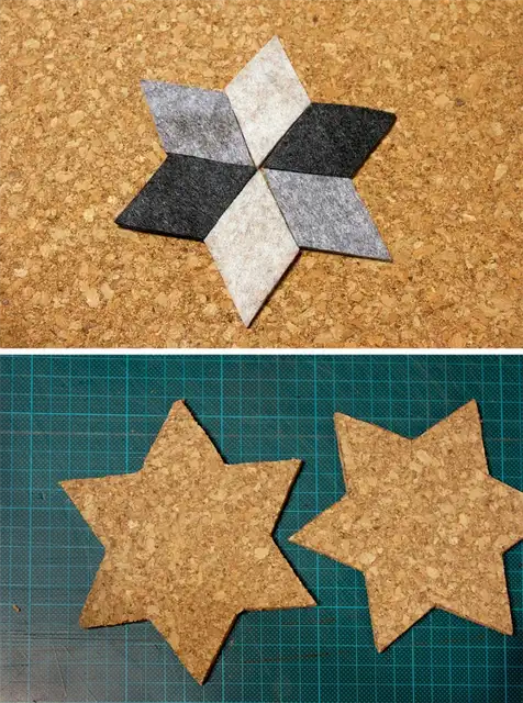 DIY (своими руками) Geometric Felt Coasters Подготовка к работе с клеем