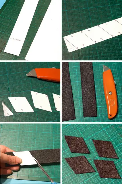 DIY (своими руками) Geometric Felt Coasters Step