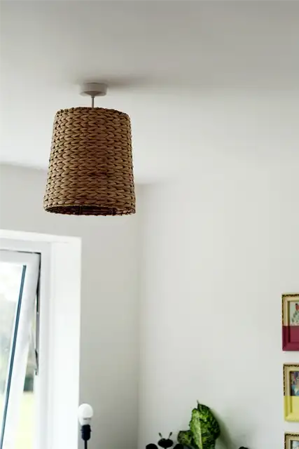Укладка абажура в виде корзины