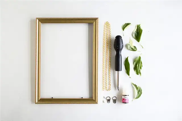 DIY (своими руками) Подвесные золотые рамки для листьев Материалы