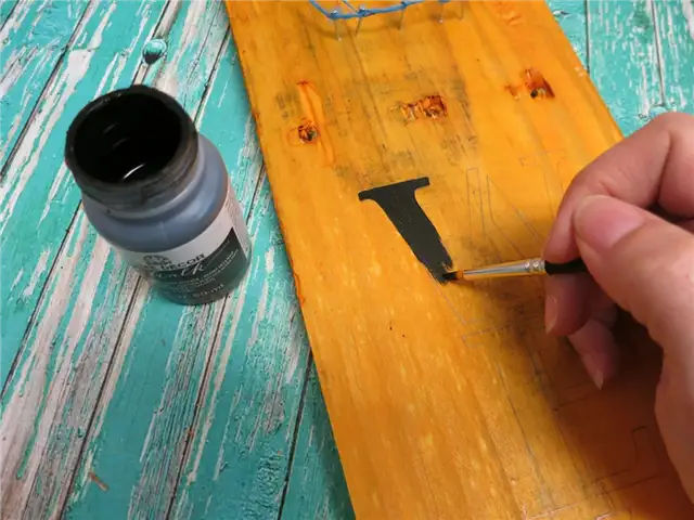 Знак приветствия DIY (своими руками) из паллет String Art - карандаш