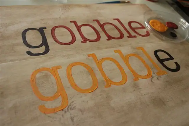DIY (своими руками) Gobble Sign - краска