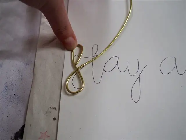 Проволочный держатель для ключей DIY (своими руками) - согнуть вокруг трафарета