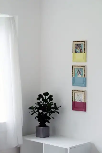 Рамки для фотографий, покрытые краской