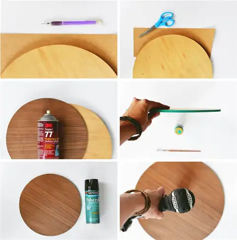 DIY (своими руками) Современные деревянные настенные часы инструкции