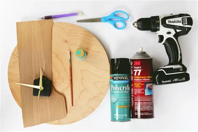 DIY (своими руками) Современные деревянные настенные часы поставки