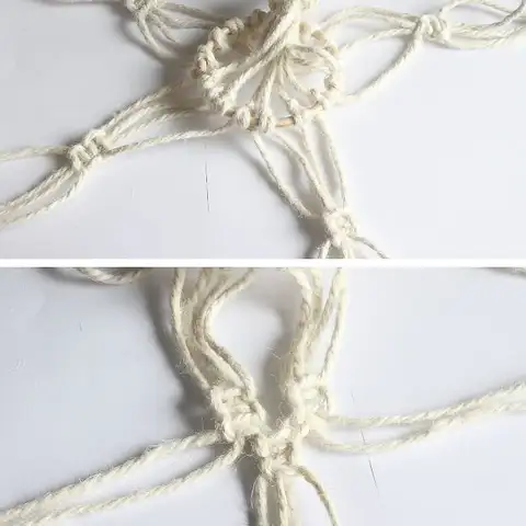 DIY (своими руками) Bohemian Macrame Plant Hanger - шейка в форме бриллианта