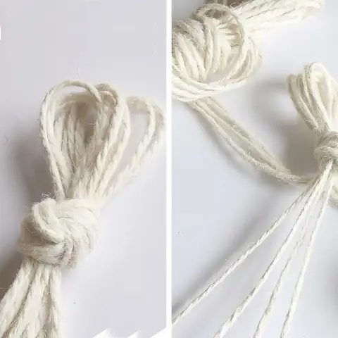 DIY (своими руками) Богемный макраме вешалка для растений - петля для вешалки