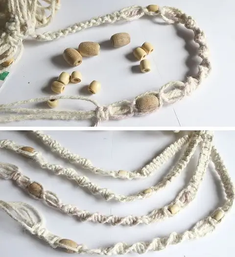 DIY (своими руками) Богемное макраме вешалка для растений - ремни
