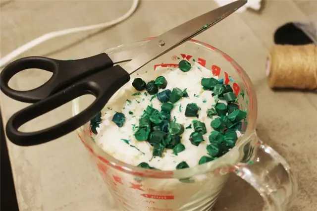 DIY (своими руками) полосатый Рождественская свеча дно банки