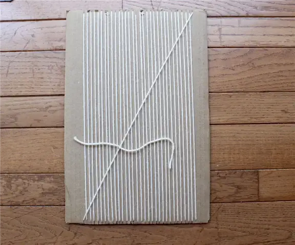 DIY (своими руками) Loom and Woven Wall Hanging - хвост пряжи