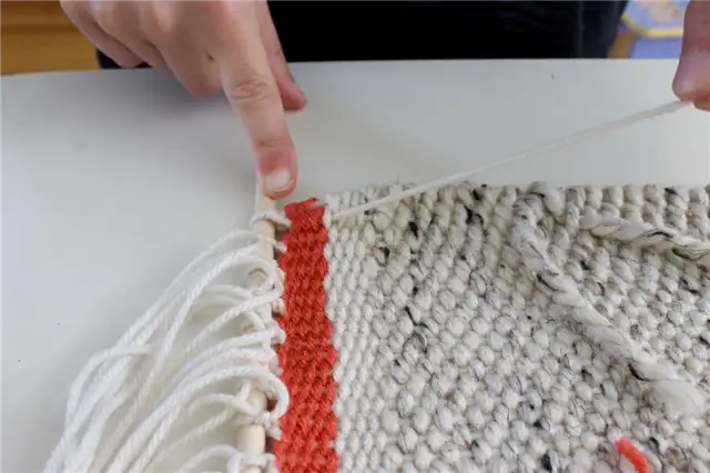 DIY (своими руками) Loom and Woven Wall Hanging - узел