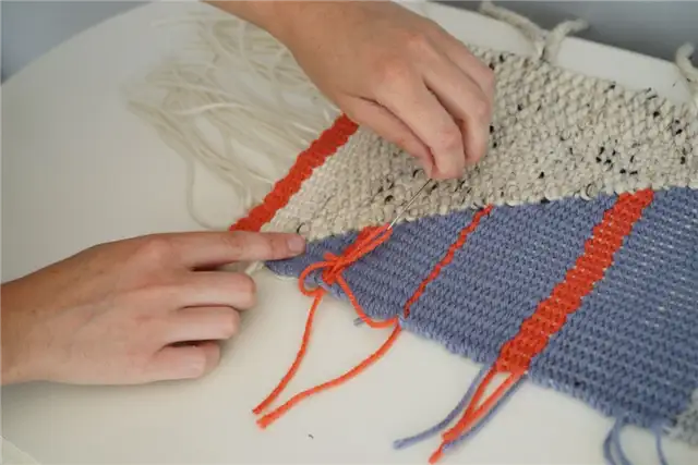 DIY (своими руками) Loom and Woven Wall Hanging - свободный от станка