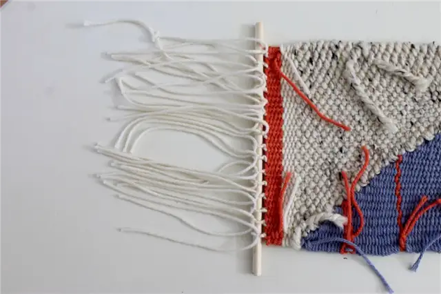 DIY (своими руками) Loom and Woven Wall Hanging - дополнительная часть для подвешивания