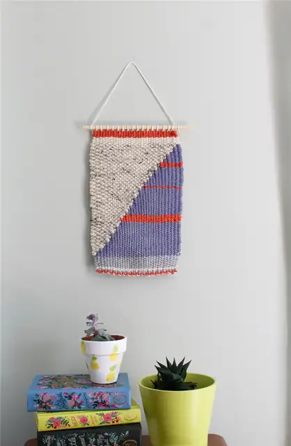 DIY (своими руками) Loom and Woven Wall Hanging Project
