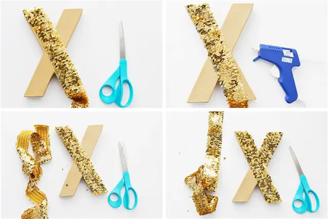 DIY (своими руками) Sequin XOXO Letters Инструкции