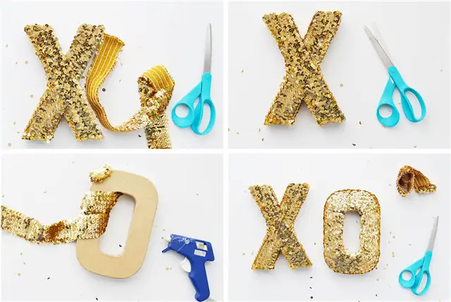 DIY (своими руками) Sequin XOXO Letters Инструкции Часть 2
