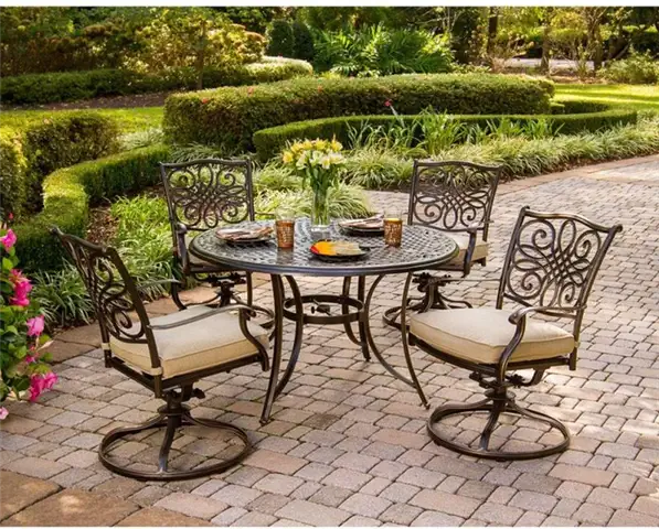 Обеденный комплект Traditions 5-Piece Deep-Cushioned Swivel-Rocker Dining Set