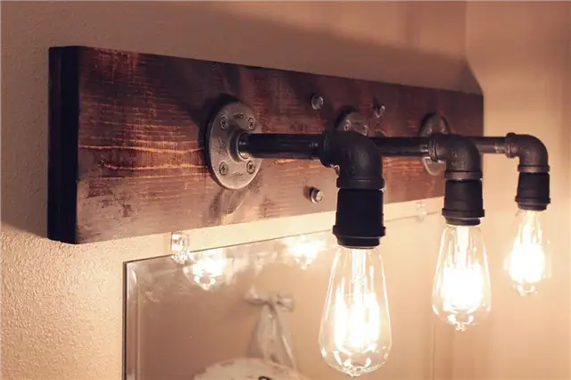 оцинкованная система освещения ванной комнаты - diy