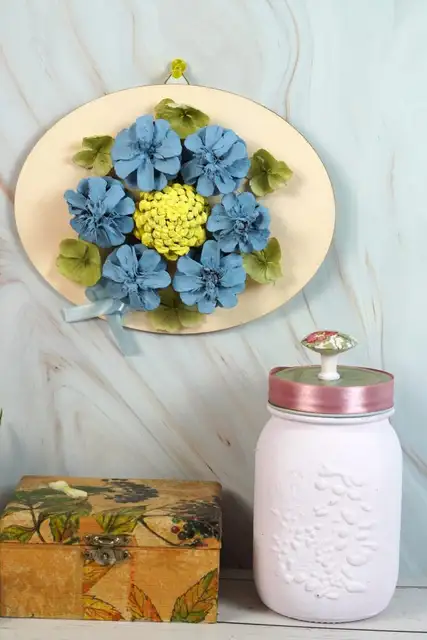 Сосновая шишка цветок картина DIY (своими руками) шаг 32