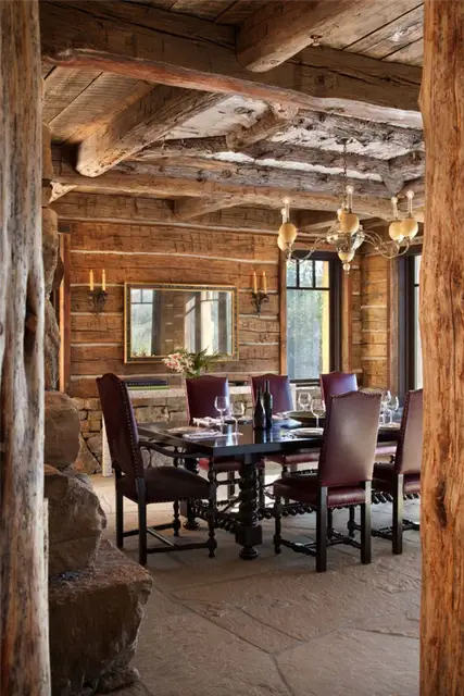 Национальный парк Big Sky Cabin Yellow Stone - традиционная столовая