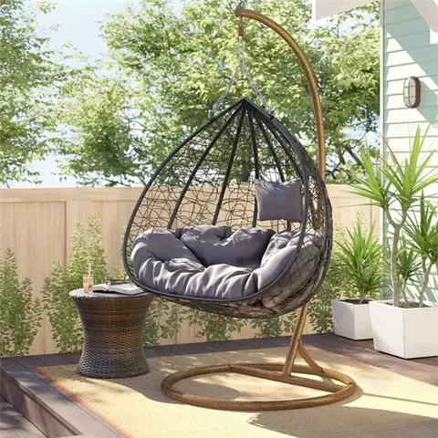 Bay Cutright Double Swing Chair with Stand
