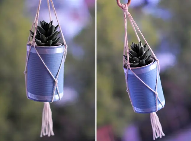 Вешалка для растений макраме diy Коллаж