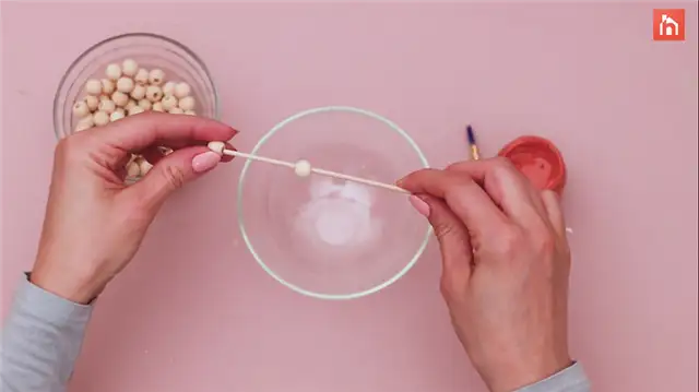 деревянные бусины декор DIY (своими руками) (5)