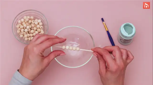 деревянные бусины декор DIY (своими руками) (2)