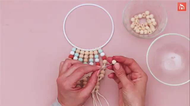 деревянные бусины декор DIY (своими руками) (39)