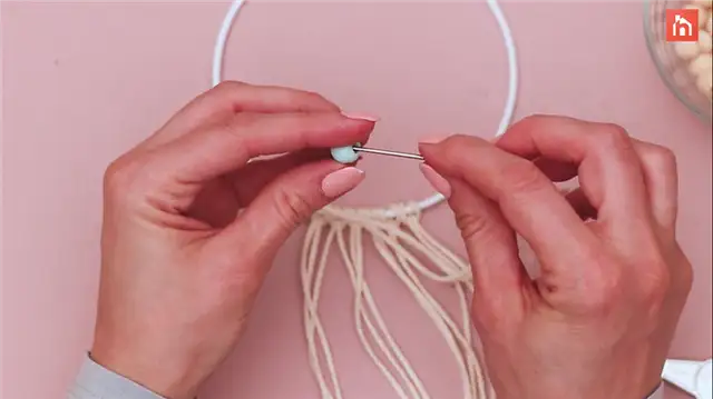 деревянные бусины декор DIY (своими руками) (33)