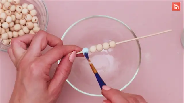 деревянные бусины декор DIY (своими руками) (3)